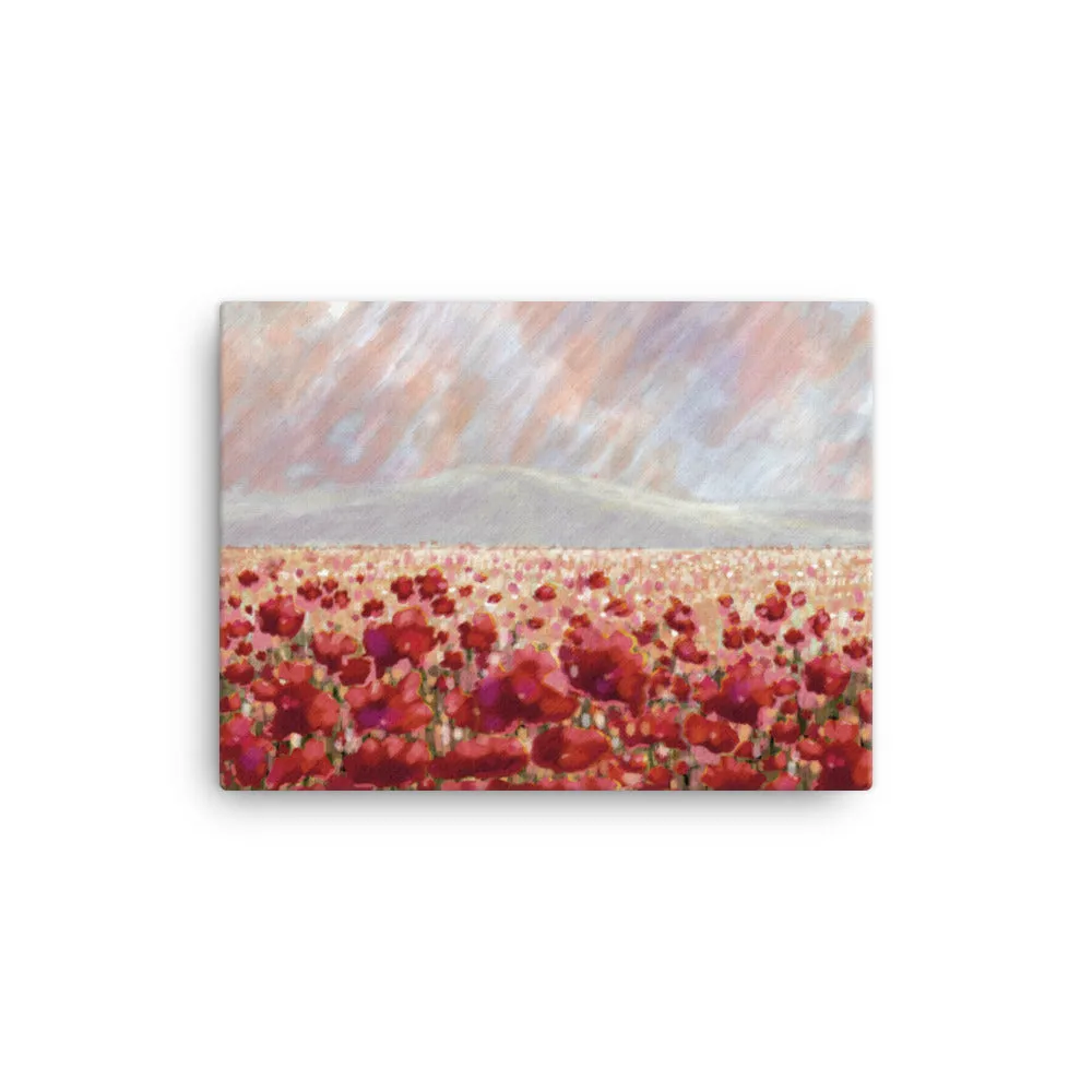 Poppy Fields Ready-to-Hang Premium Wrapped Wood Frame Art - Designed by Michigan Artists