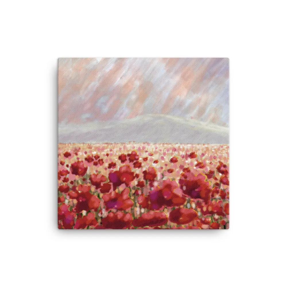 Poppy Fields Ready-to-Hang Premium Wrapped Wood Frame Art - Designed by Michigan Artists