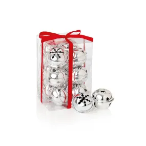 Premier 4cm Silver Jingle Bells Christmas Baubles
