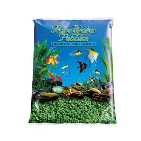 Pure Water Pebbles Premium Fresh Water Coated Aquarium Gravel Emerald Green - 5 lbs - 6 Count