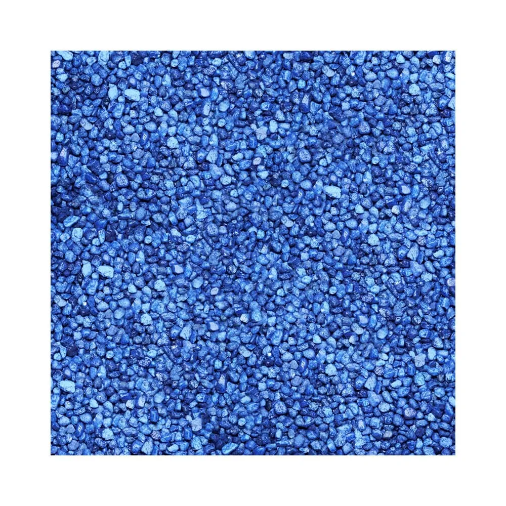 Pure Water Pebbles Premium Fresh Water Coated Aquarium Gravel Marine Blue - 5 lbs - 6 Count