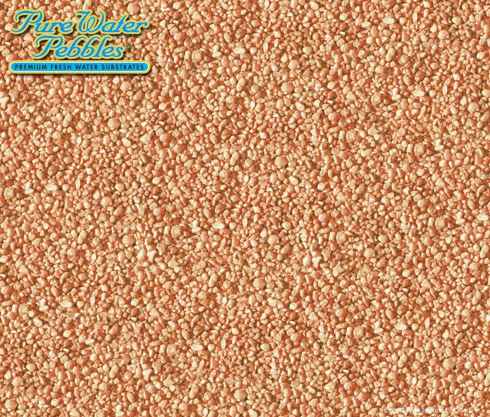 Pure Water Pebbles Premium Fresh Water Coated Aquarium Gravel Neon Orange - 5 lbs - 6 Count