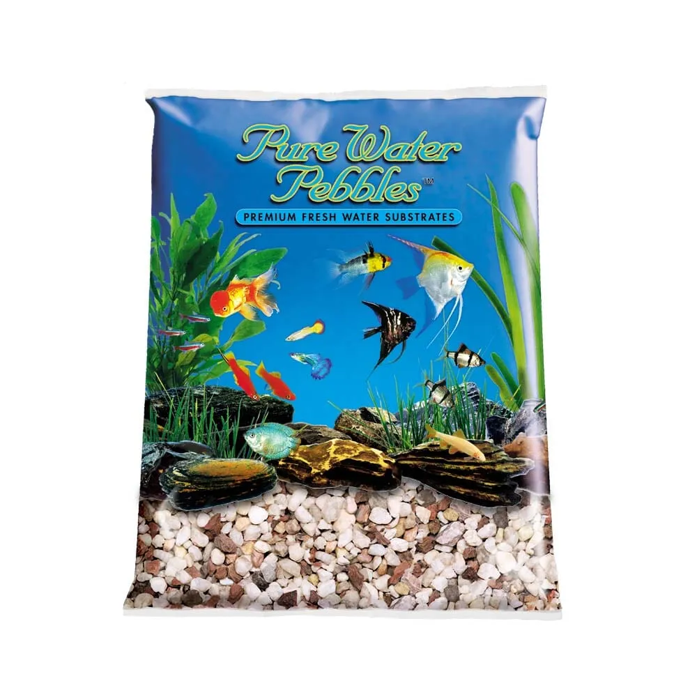 Pure Water Pebbles Premium Fresh Water Custom Blend Natural Aquarium Gravel - 25 lbs - 2 Count