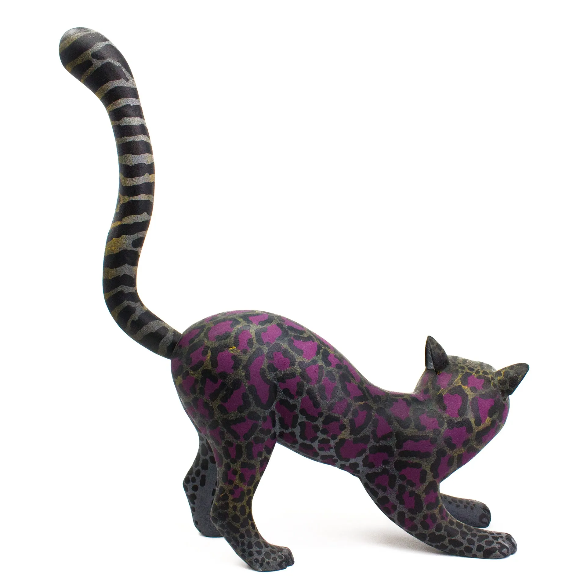 Purple and Gray Panther Alebrije, Copal Wood