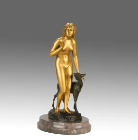 "Woman and Deer" by Perrot