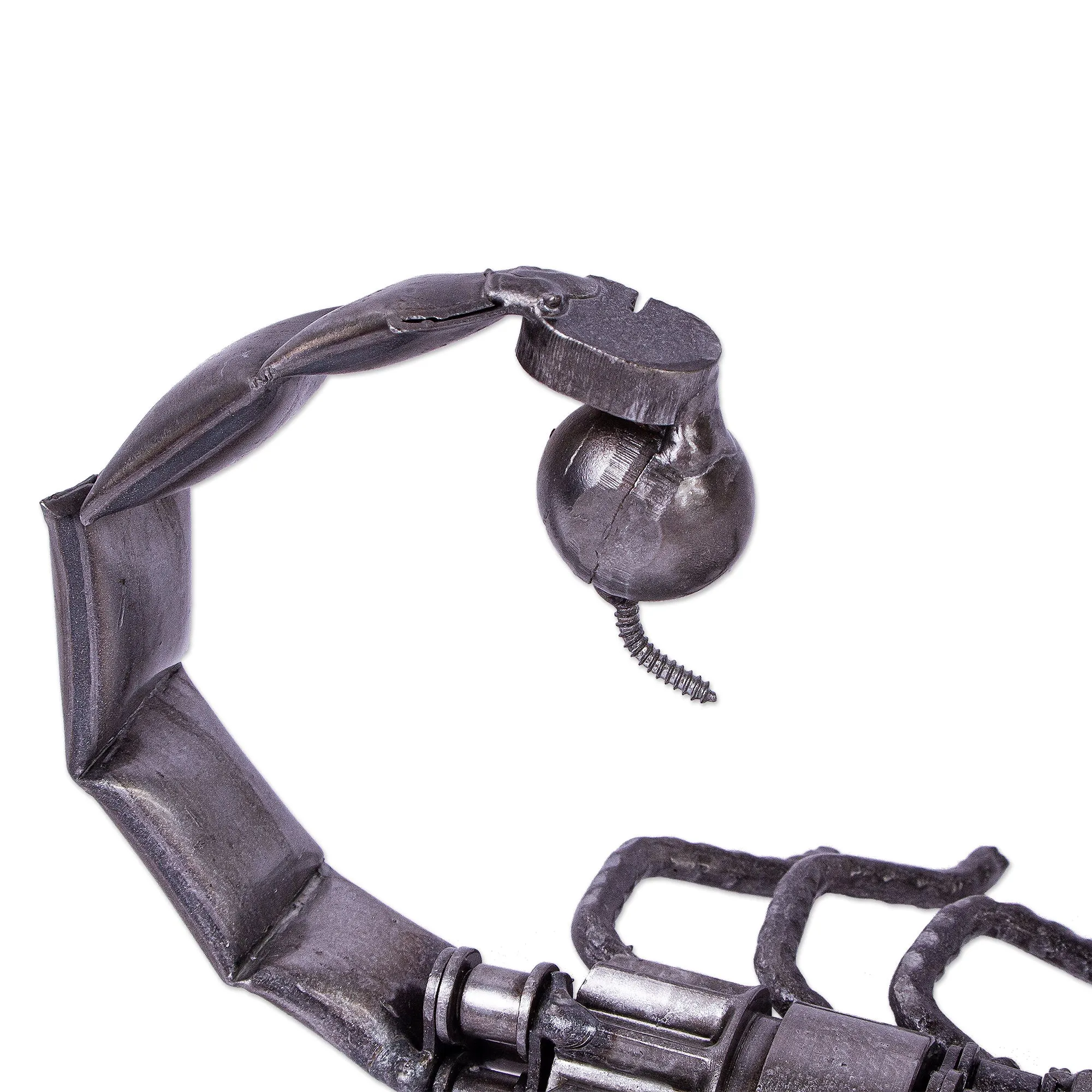Recycled Scrap Metal Sculpture from Mexico - Escorpion Rustico | NOVICA