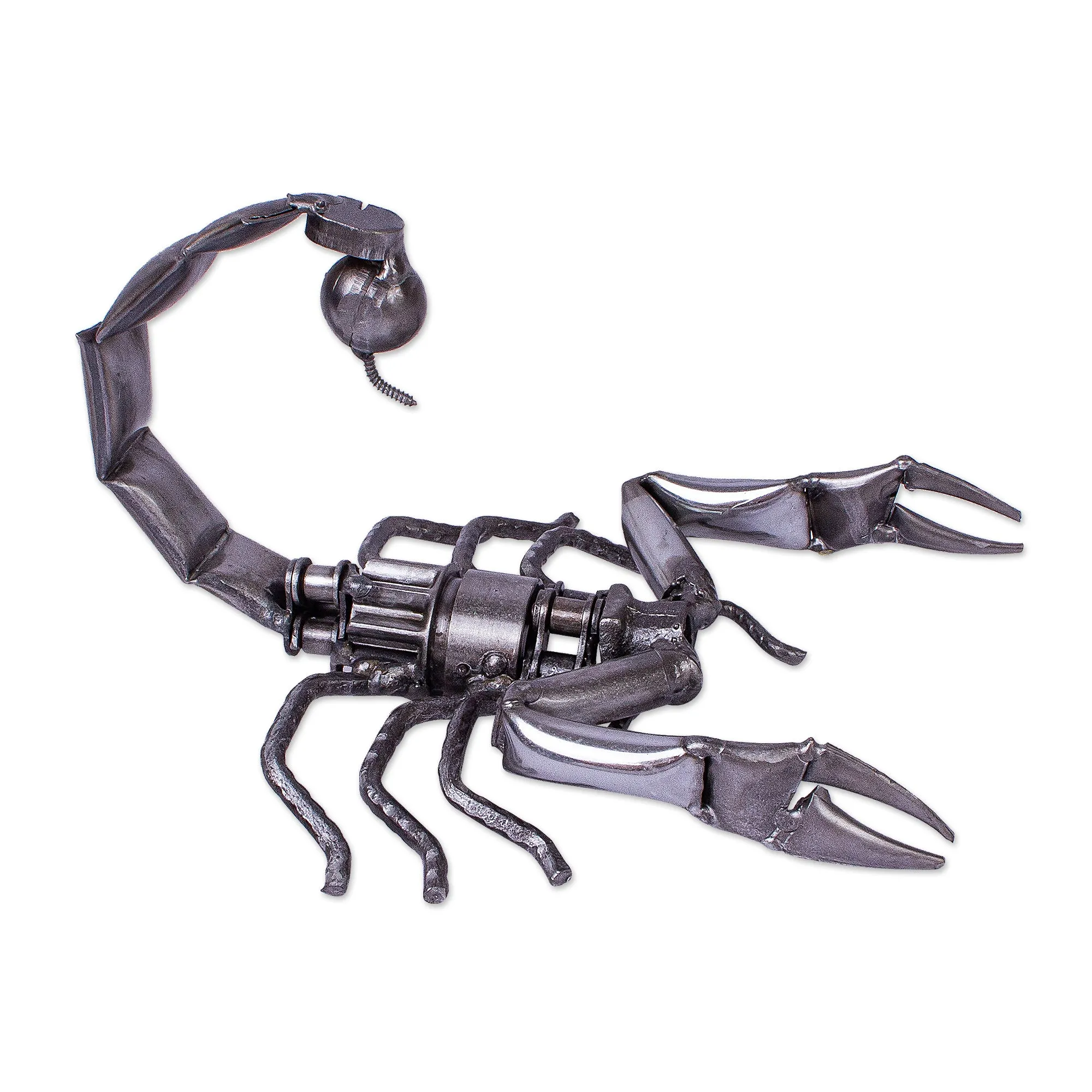 Recycled Scrap Metal Sculpture from Mexico - Escorpion Rustico | NOVICA