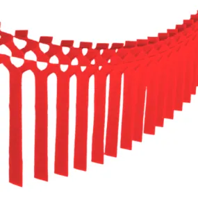 Red 12 Ft Tissue Macrame Garland