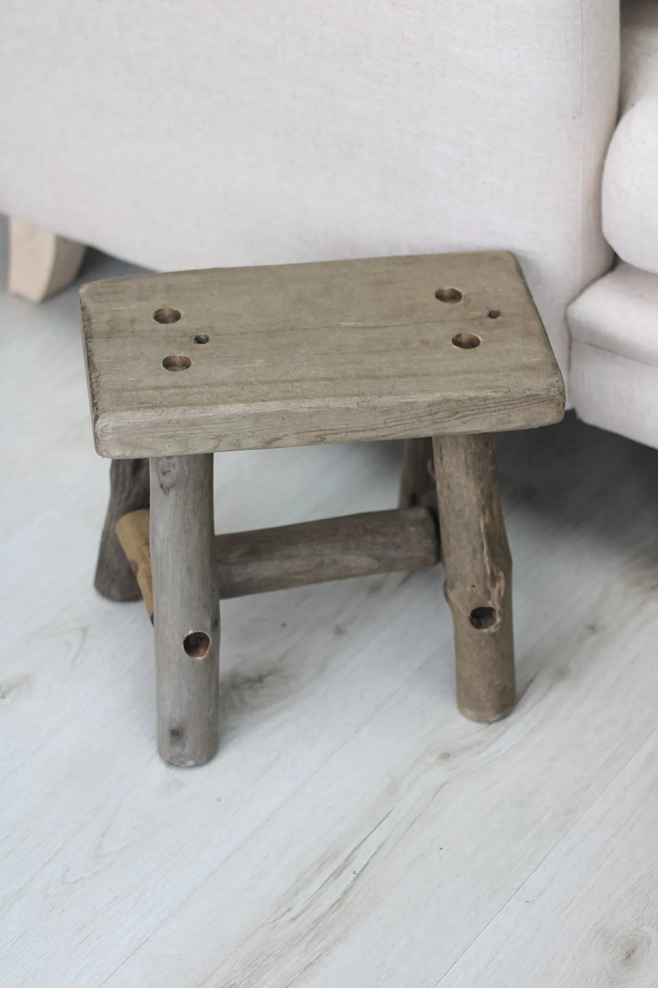 Small Rustic Wooden Stool