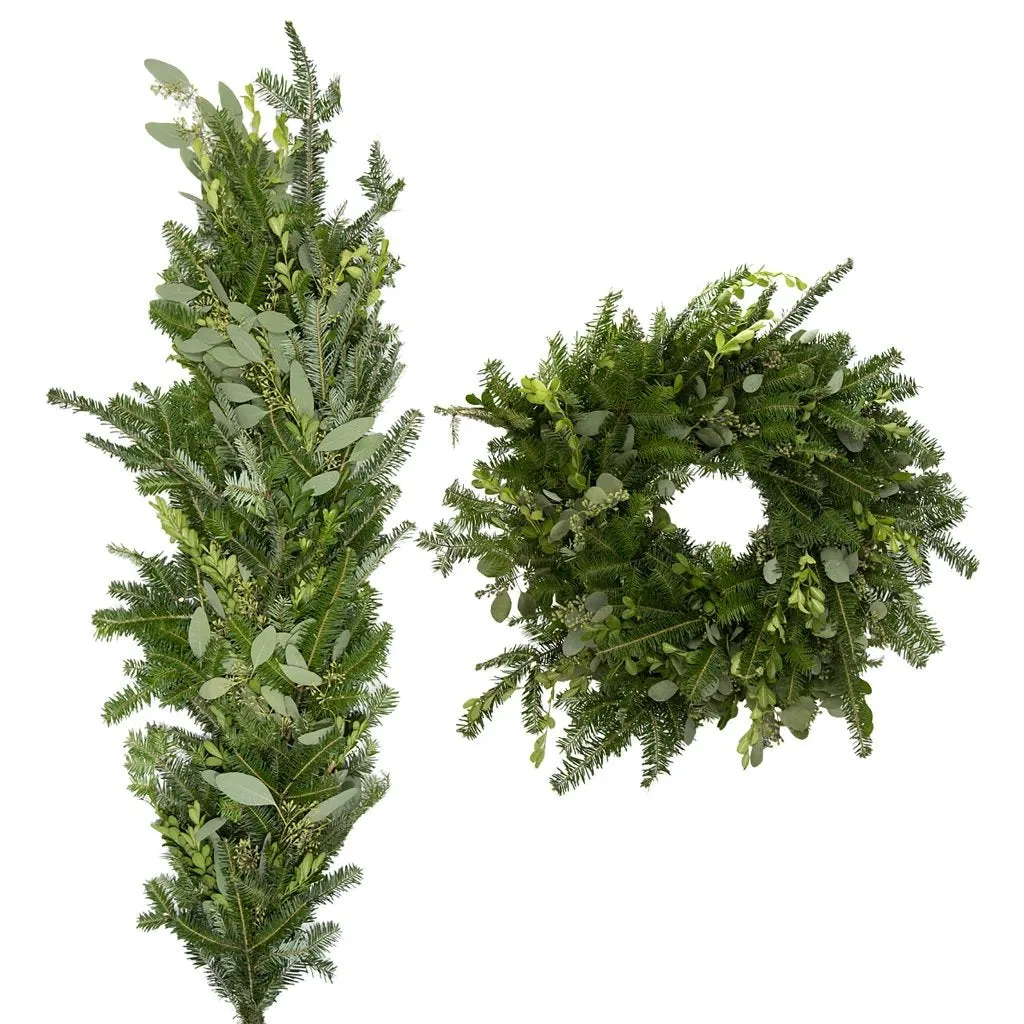 Sweater Weather Fraser Fir Wreath, Garland, or Combo