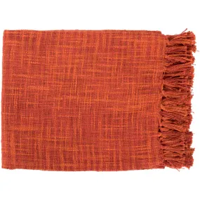 Tori Cotton Burnt Orange Throw 4'1"W x 4'11"L