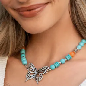 Try As I FLIGHT - Blue Beaded Necklace
