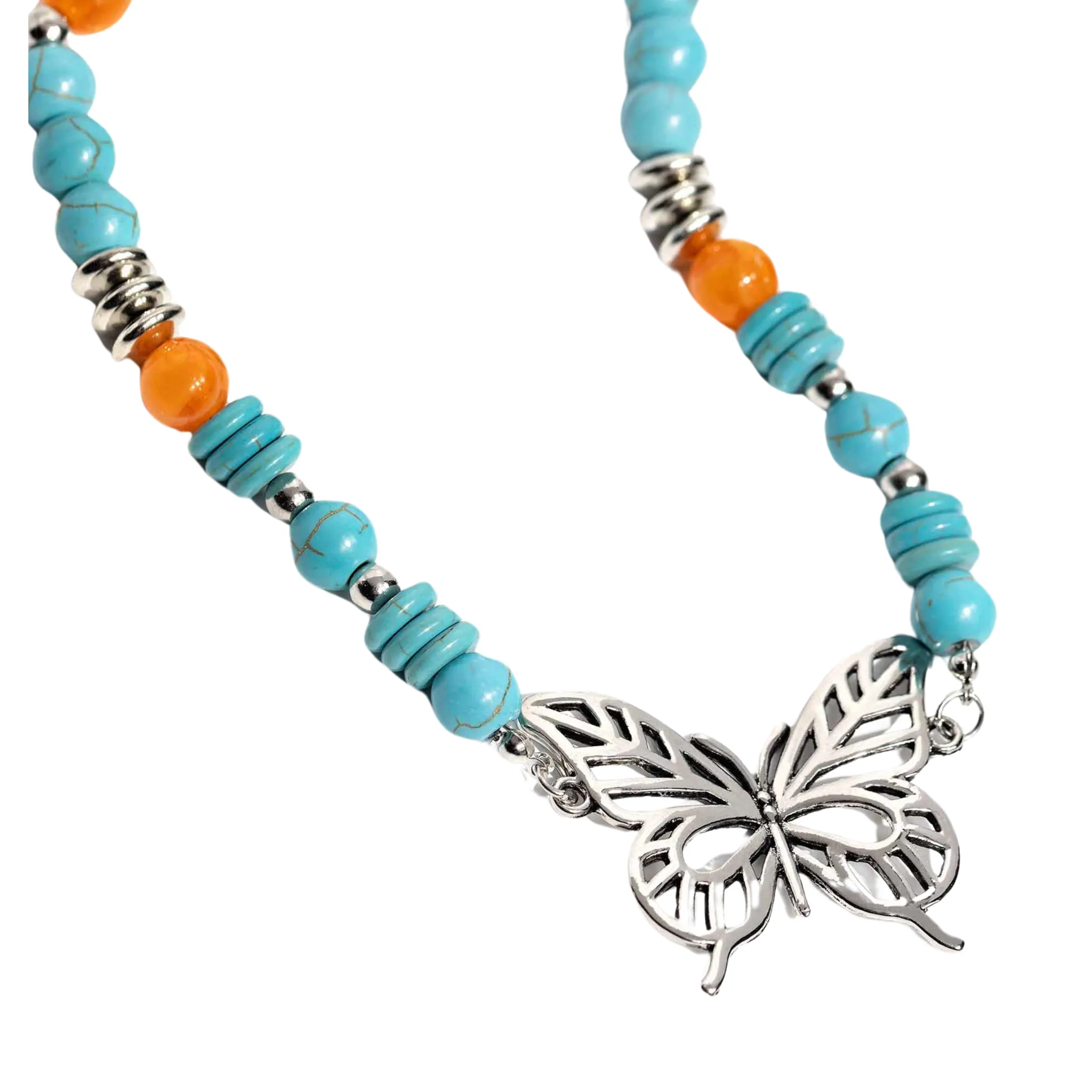 Try As I FLIGHT - Blue Beaded Necklace