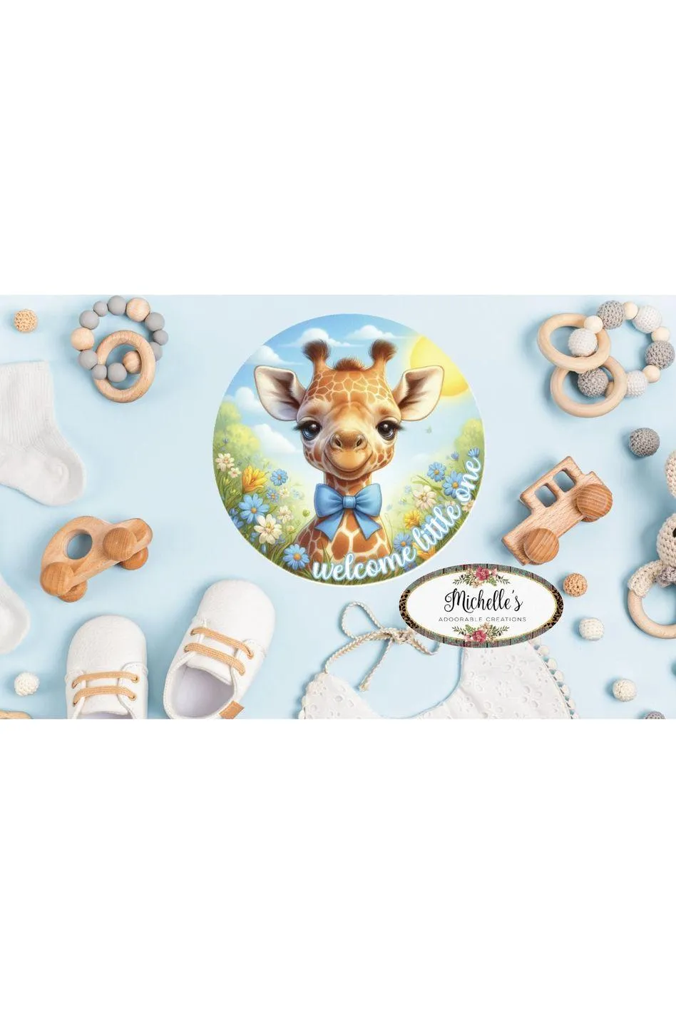 Welcome Little One Giraffe:  Baby Boy