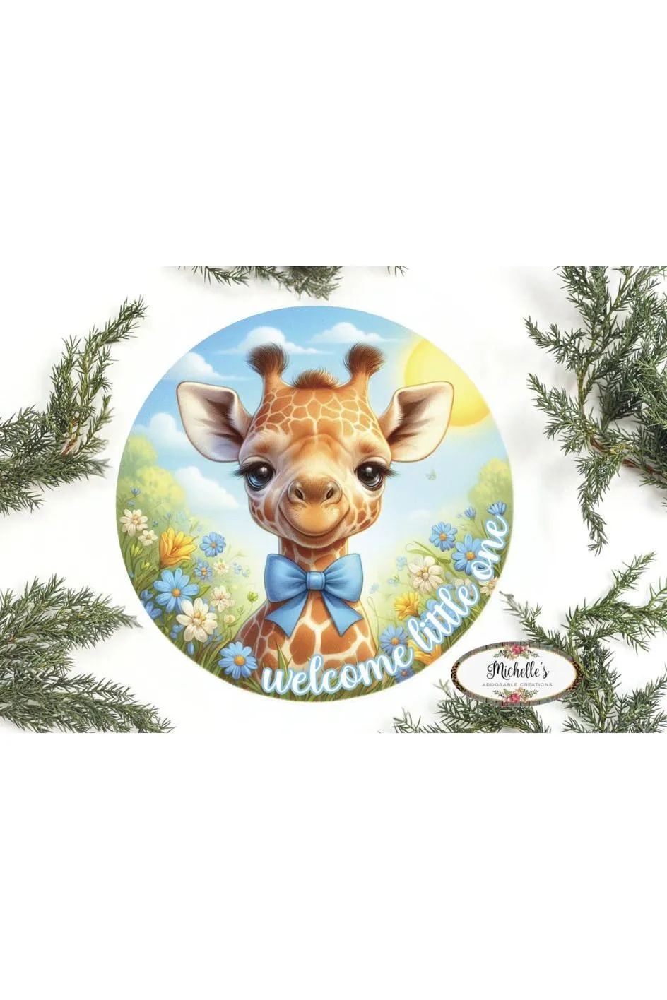 Welcome Little One Giraffe:  Baby Boy