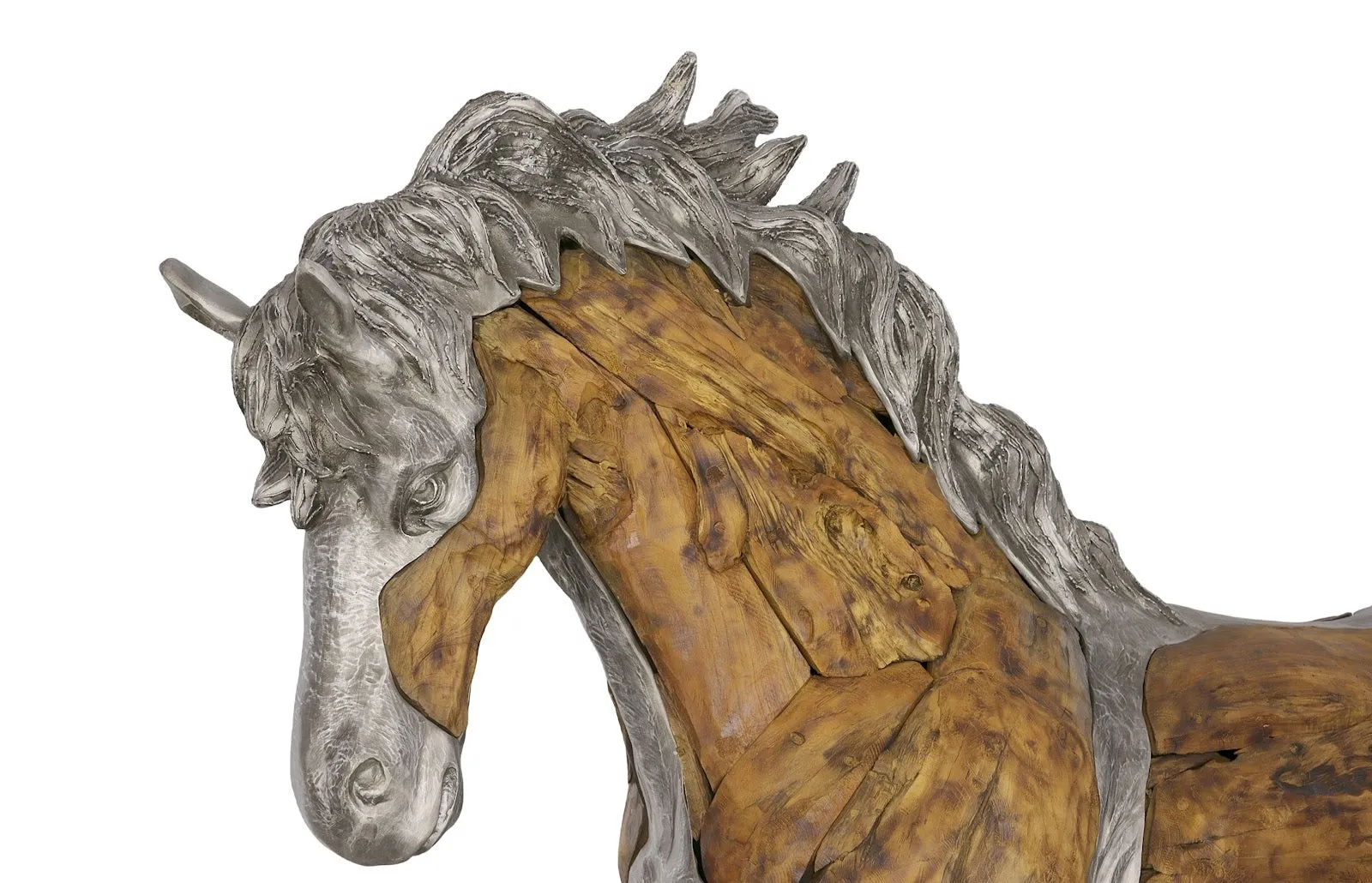 Woodland Mustang Walking Horse Sculpture